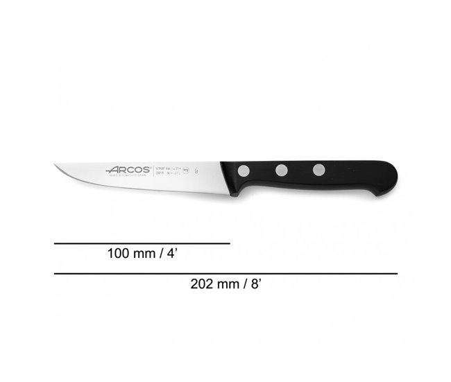Arcos Cuchillo Verduras Universal Negro