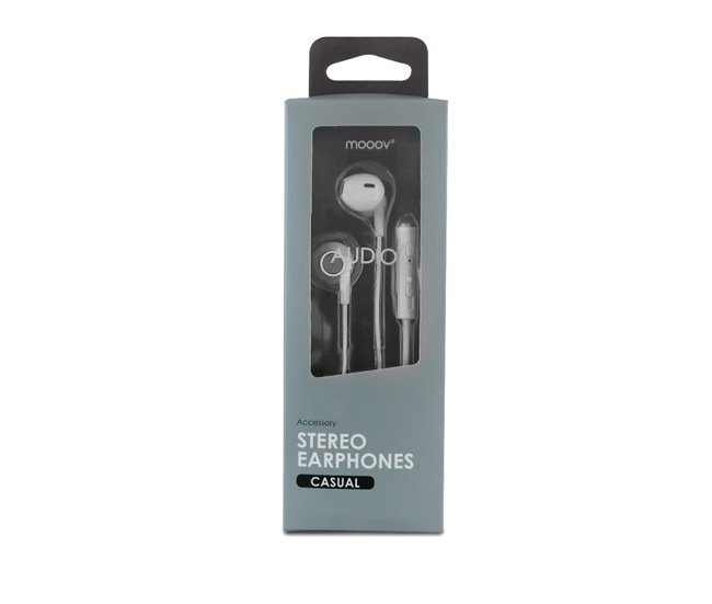 Auriculares con Cable y microfono Mooov Blanco