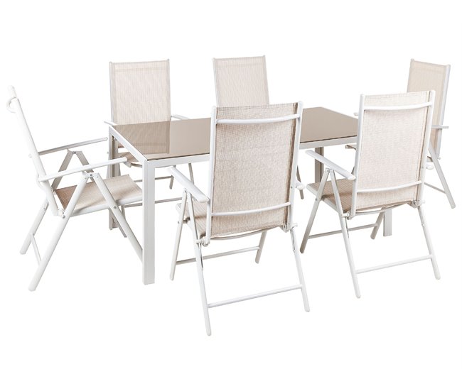 Beliani Conjunto de comedor CATANIA Beige