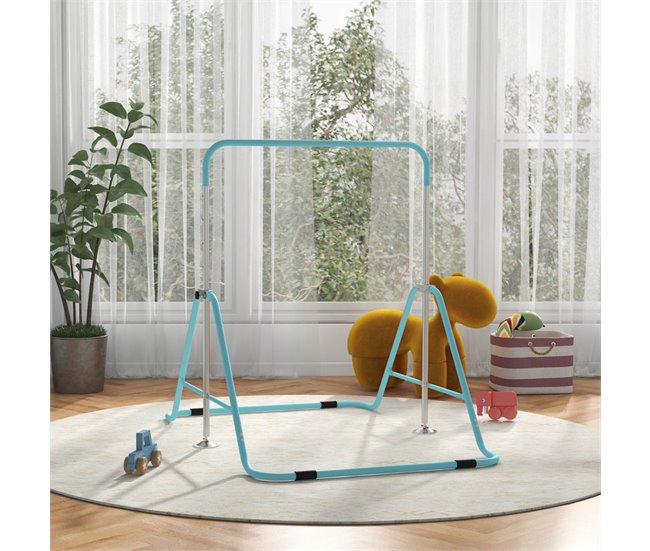 Barra de Gimnasia Acero HOMCOM, deportes y ocio - musculación Rosa