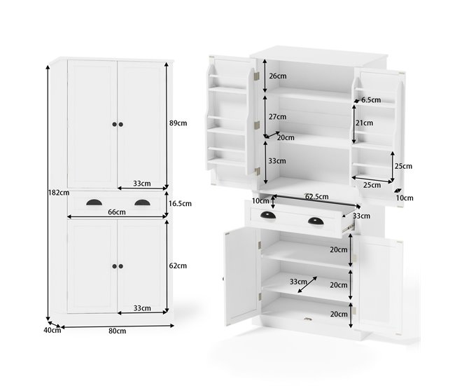 Armarios de Cocina 80 Blanco