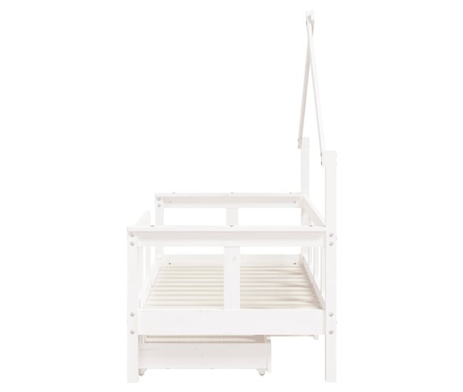 Estructura De Cama Infantil 146x75 Blanco