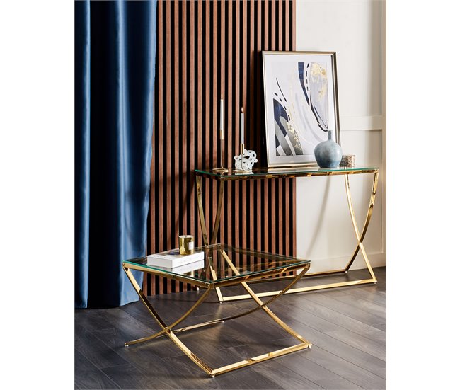 Beliani Mesa de centro RINGGOLD Dorado