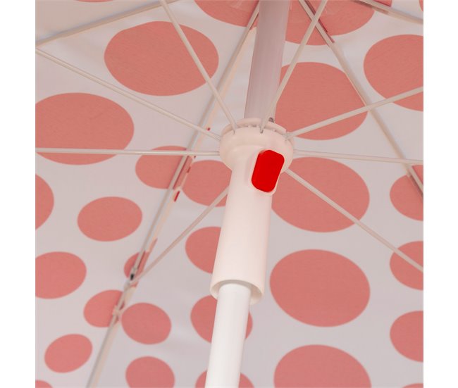 Aktive Sombrilla de playa 8 varillas inclinable Rojo