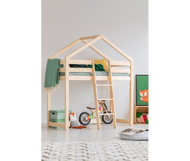 Litera de madera Mila para niños 80x200 Natural