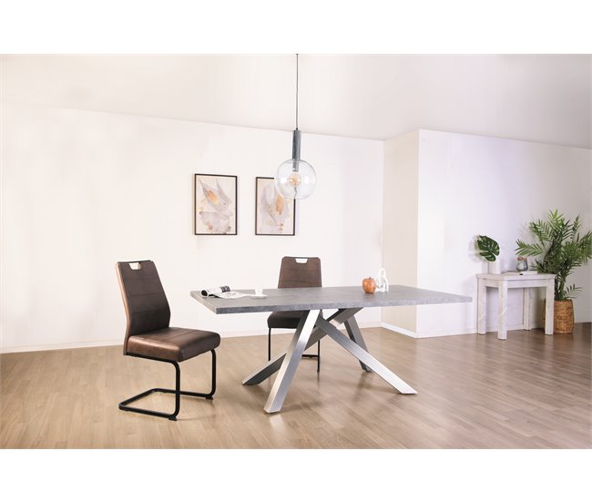 Silla de comedor KERSTIN marrón Marron