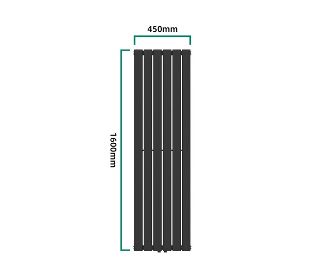 Radiador de panel Nore de Diseño monocapa plano acero Negro