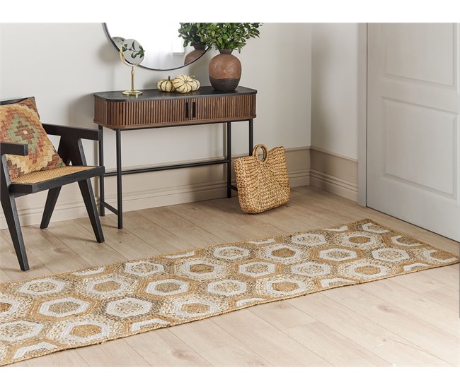 Beliani Alfombra de pelo corto BASOREN Beige