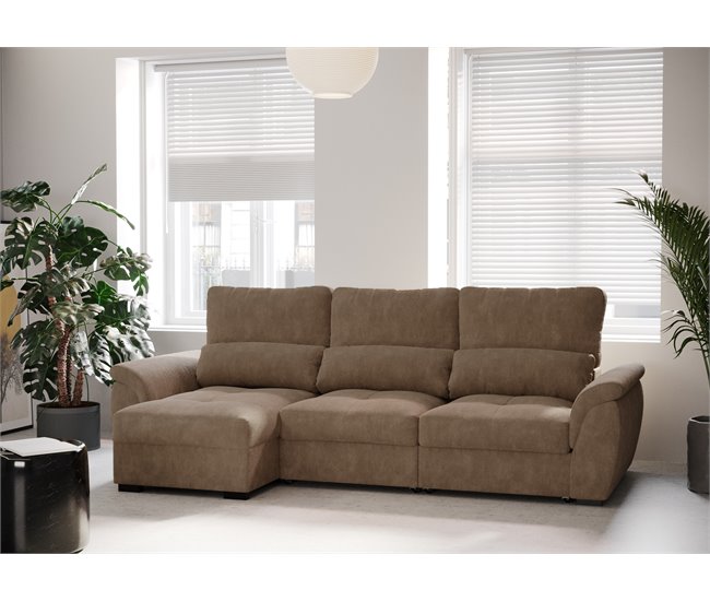 Chaise longue con cama BENSON Camel
