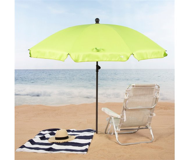 Aktive Sombrilla playa grande  inclinable Verde