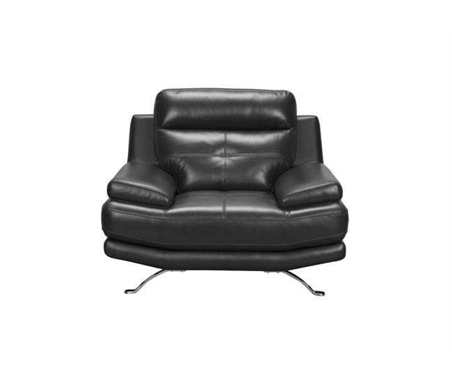 Sillón de piel HAWAI Negro