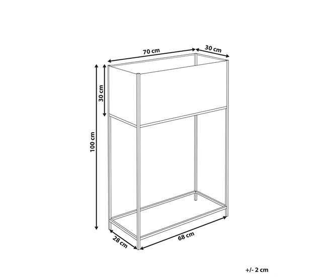 Beliani Maceta con patas TAPIEN Negro