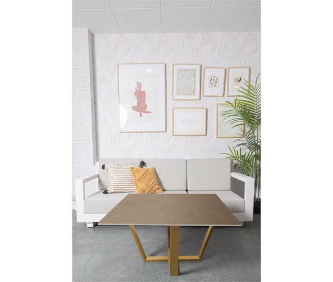 Mesa de centro efecto piedra EXCALIBUR Beige