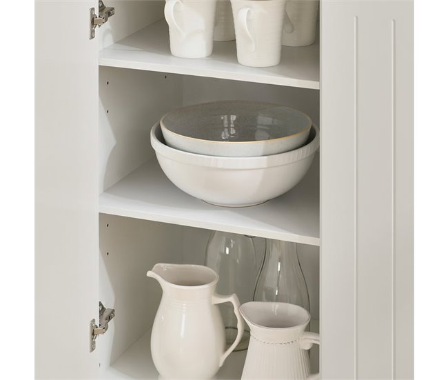 Aparador de Cocina Recibidor 3 Puertas y 2 Cajones FSB75-WN SoBuy Blanco