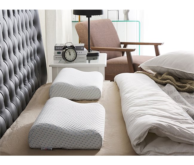 Beliani Almohada de espuma de memoria KANGTO Blanco