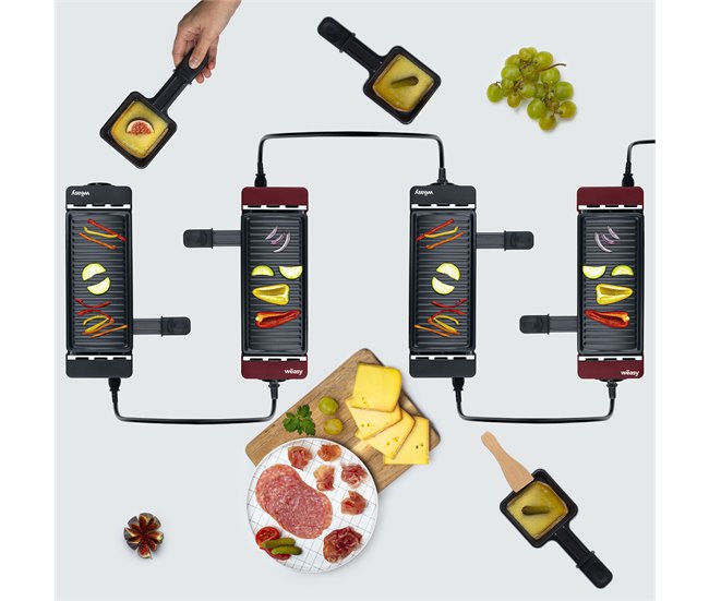 Grill 2 En 1 Tik12 Wëasy Negro/ Rojo