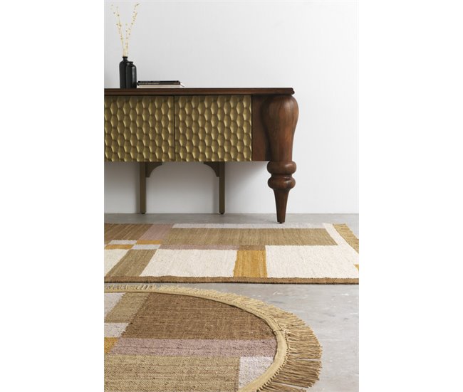 Alfombra de algodón 180x120 Marron