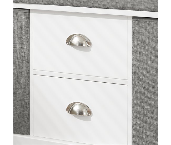 Banco Zapatero con 2 cajones y 2 cestas FSR66-HG SoBuy Gris