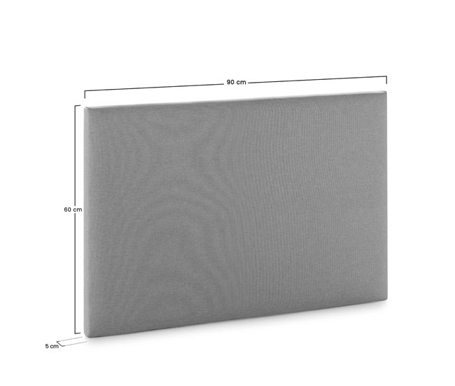 Cabecero tapizado Aura 90 Gris Claro