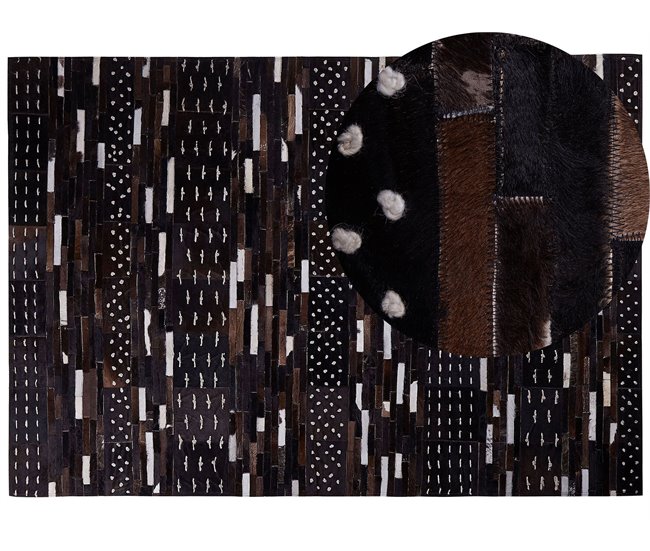 Beliani Alfombra de pelo corto AKSEKI 160x230 Marron