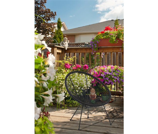 Silla de jardín ACAPULCO IV Negro
