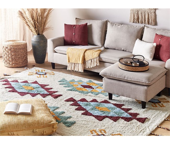 Beliani Alfombra de pelo corto DUZCE 160x230 Beige