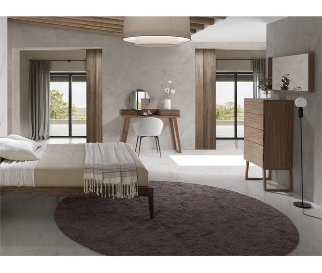 ANGEL CERDA Espejo pared rectangular nogal Nogal