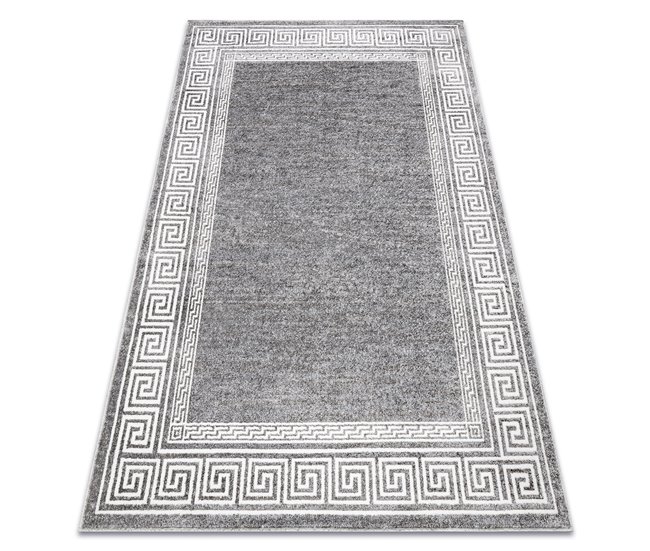Alfombra MATEO 8033/644 Moderna griego marco estructural 160x220 Gris