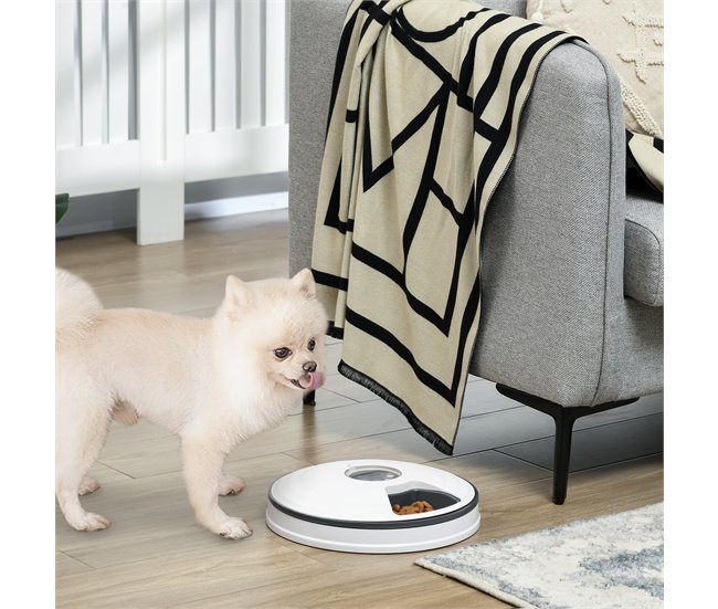 Alimentador Automático ABS, PS PawHut Blanco