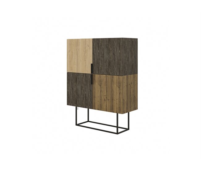 Cómoda 4 puertas 3 colores TITAN Roble