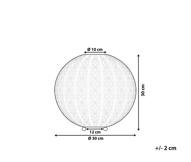 Beliani Lámpara de mesa FINKE Blanco