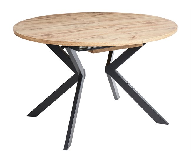 Beliani Mesa de comedor extensible CARLEA Marron Claro