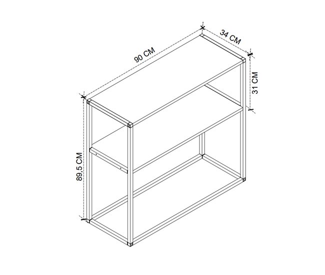 Consola De Metal Con Soporte Crema