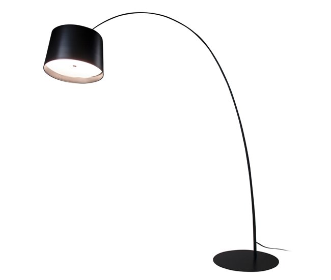 ANGEL CERDA Lámpara de pie regulable en acero negro Negro