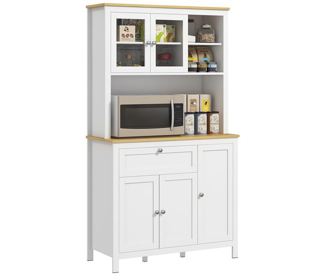 Alacena de Cocina MDF HOMCOM, hogar - cocina Blanco