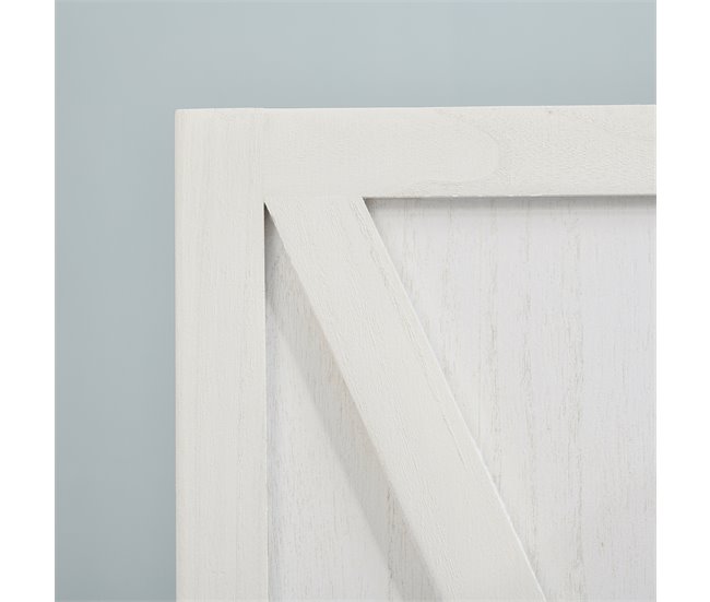 Biombo Madera de Paulonia HOMCOM, hogar - decoración Blanco