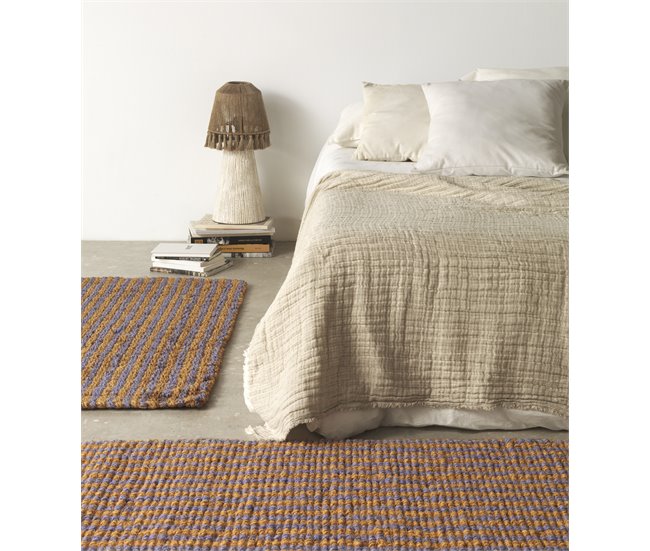 Alfombra de fibra de coco 210x150 Natural