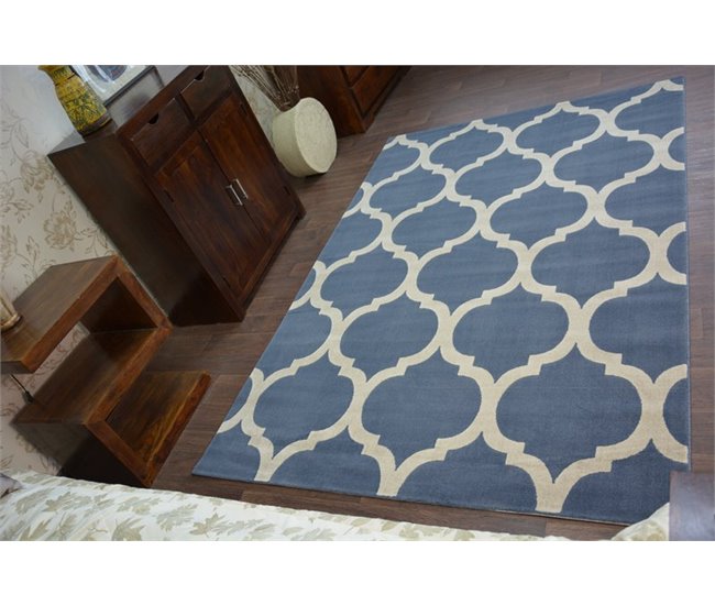 Alfombra SCANDI Trellis 160x230 Azul Marino