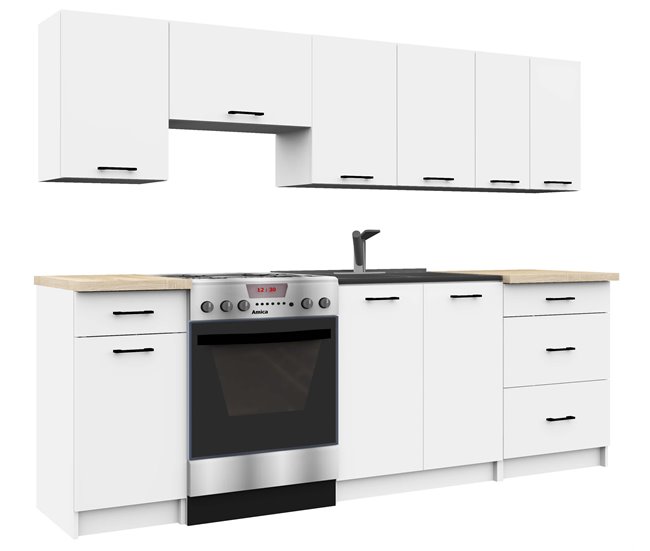 Armario de Cocina Independiente OLIWIA AKORD con 2 estantes 50 Blanco