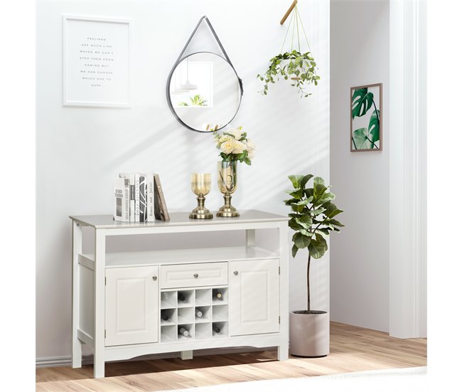 Aparador de Cocina MDF HOMCOM, hogar - cocina Blanco