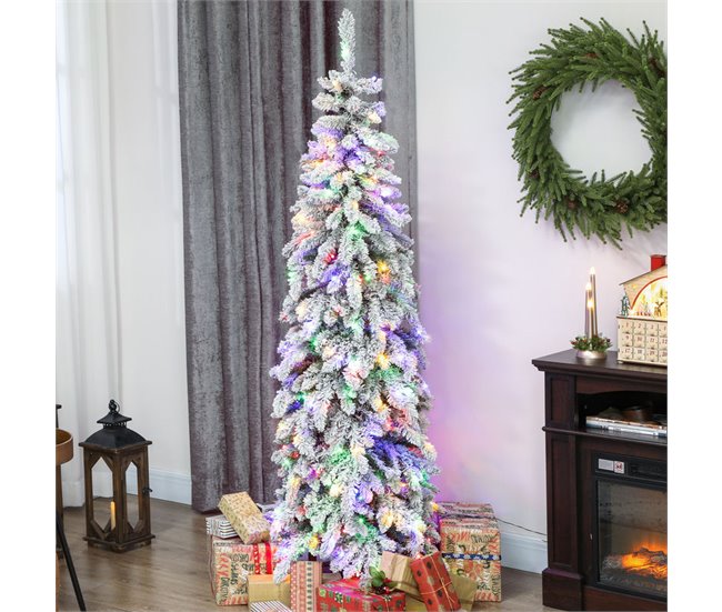 Árbol de Navidad Plástico, Acero HOMCOM, hogar - decoración Verde