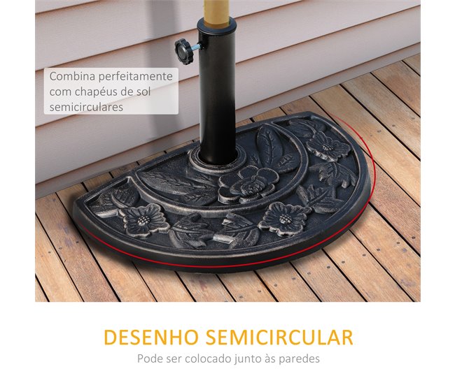Base de Sombrilla Resina Outsunny Estampado