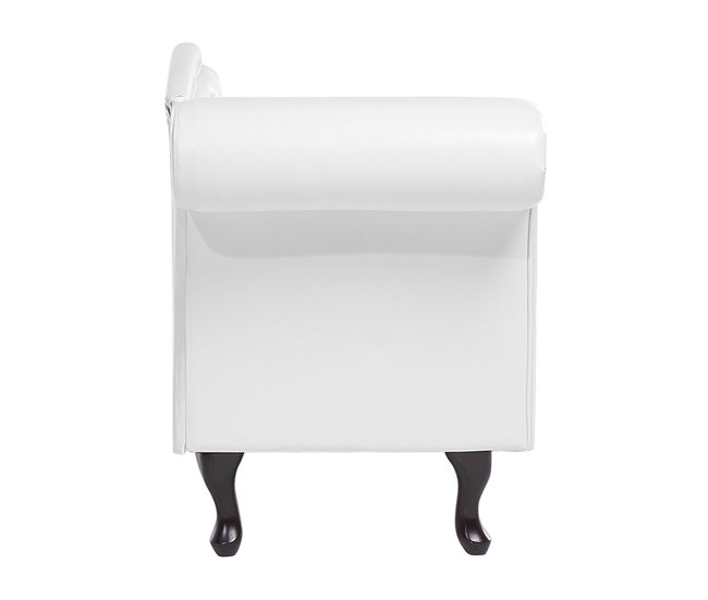 Beliani Chaise longue izquierdo Piel sintética LATTES Blanco