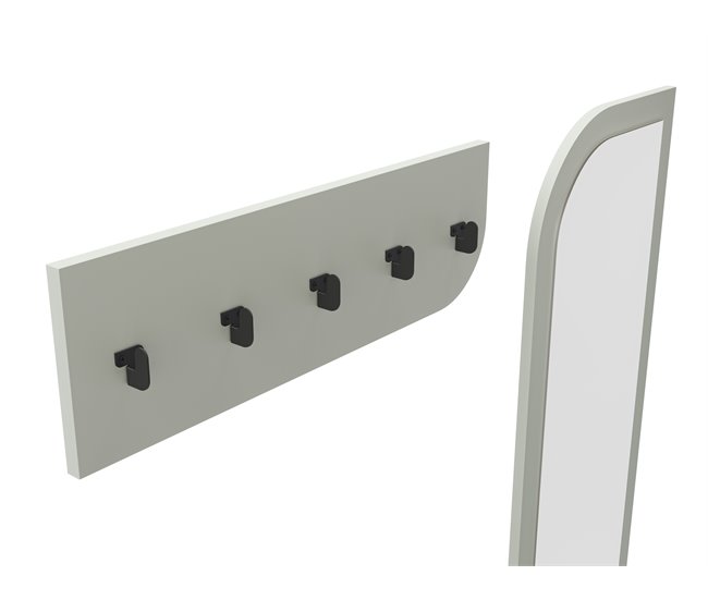 Mueble recibidor zapatero con espejo BEA Verde