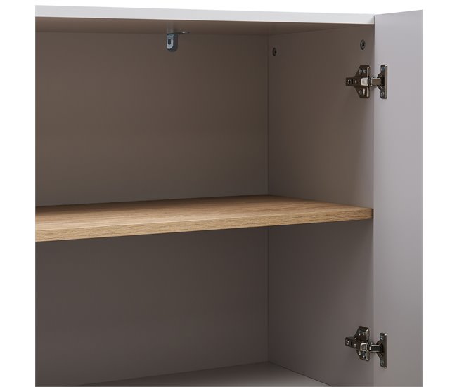 Aparador Starvili con 3 puertas MDF [en.casa] 115 Beige