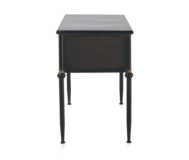 Escritorio con cajones y estructura de metal Negro