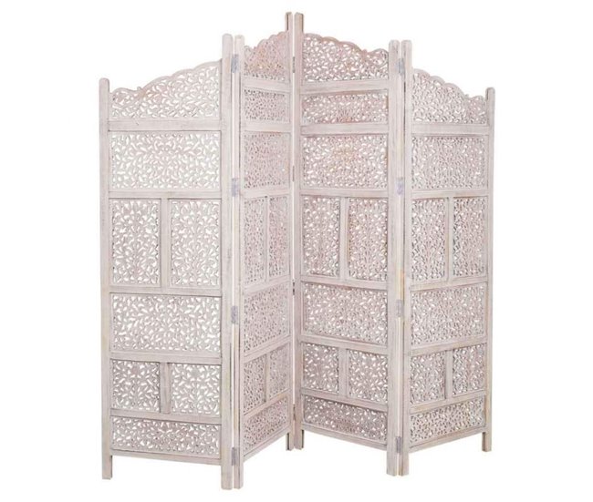 Paraban de madera  artesanal Blanco