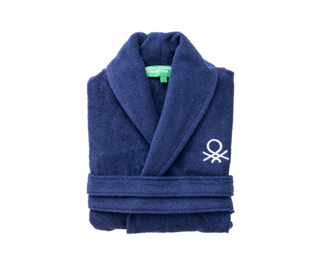 Albornoz Benetton Algodón Azul