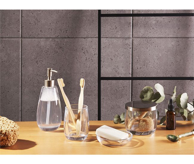 Beliani Conjunto de accesorios de baño SONORA Transparente