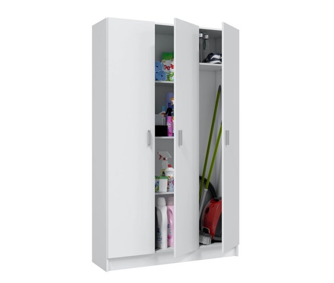 Armario multiusos de 3 puertas Blanco